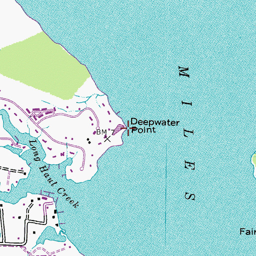 Topographic Map of Deepwater Point, MD