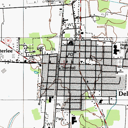 Topographic Map of Delmar, MD