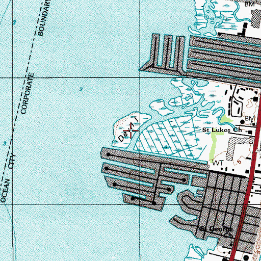 Topographic Map of Devil Island, MD