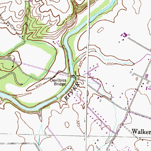 Topographic Map of Devilbiss Bridge, MD
