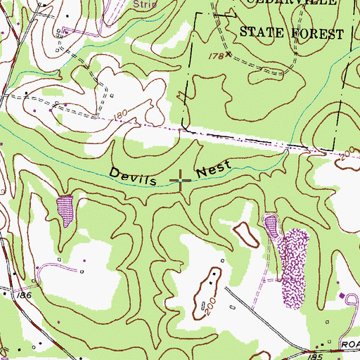 Topographic Map of Devils Nest, MD