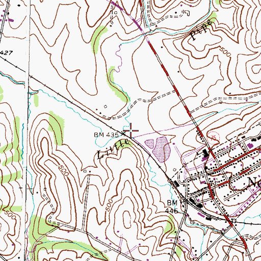 Topographic Map of Dickenson Run, MD