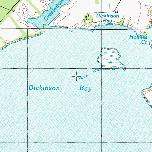 Topographic Map of Dickinson Bay, MD