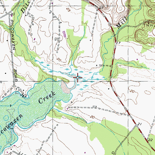 Topographic Map of Ditchley Prong, MD