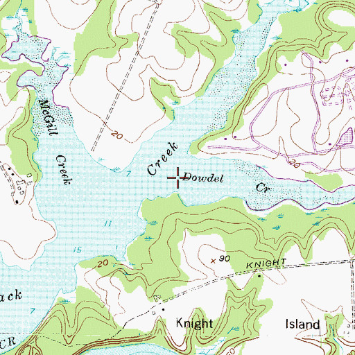 Topographic Map of Dowdel Creek, MD