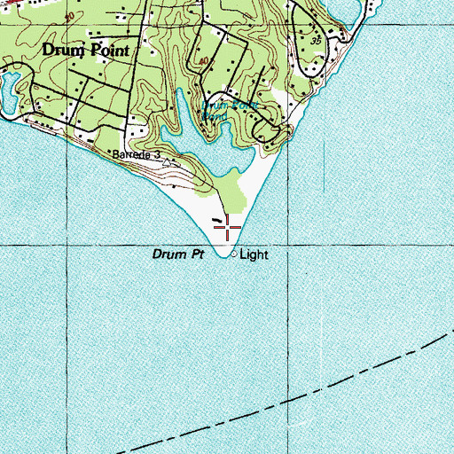 Topographic Map of Drum Point, MD