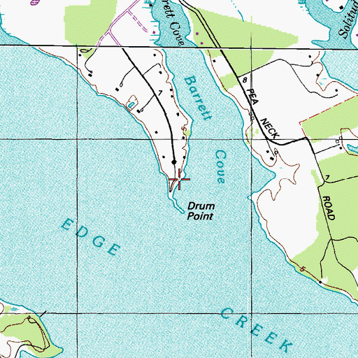 Topographic Map of Drum Point, MD