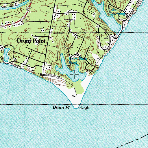 Topographic Map of Drum Point Pond, MD