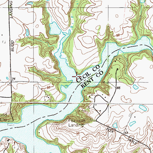 Topographic Map of Duffy Creek, MD