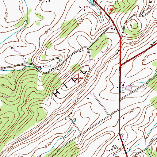 Topographic Map of Dug Hill Ridge, MD