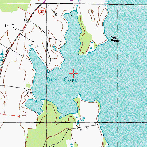 Topographic Map of Dun Cove, MD