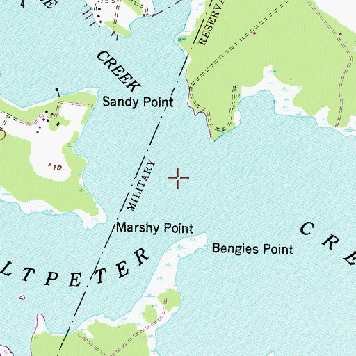 Topographic Map of Dundee Creek, MD