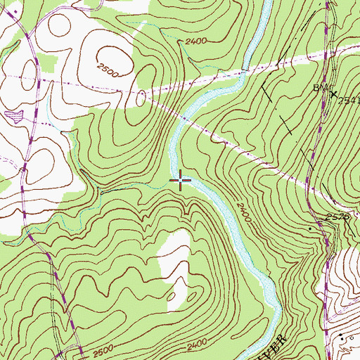 Topographic Map of Dunkard Lick Run, MD