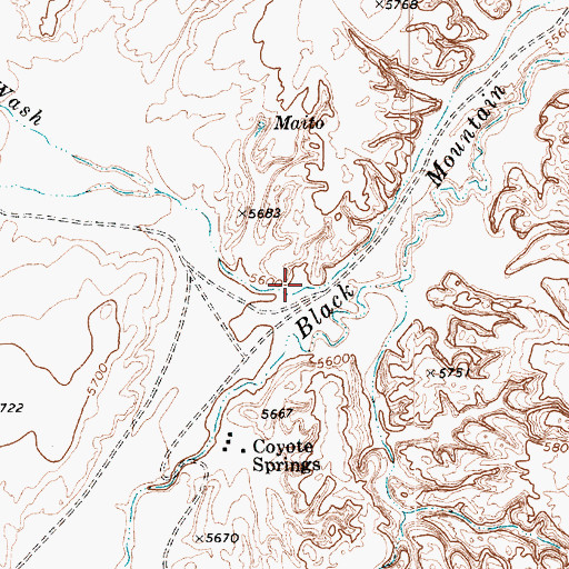 Topographic Map of Hipbone Wash, AZ