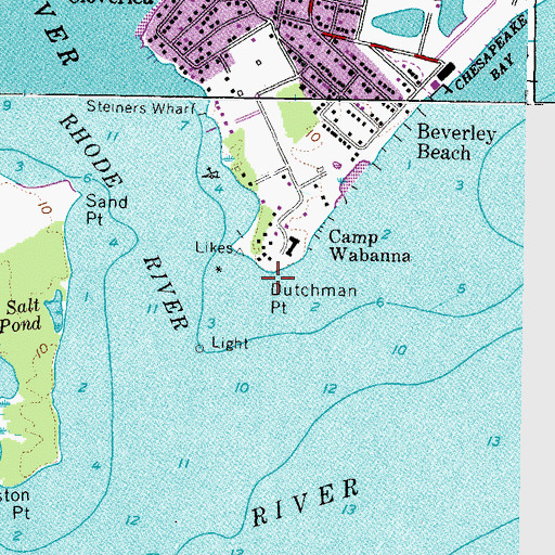 Topographic Map of Dutchman Point, MD