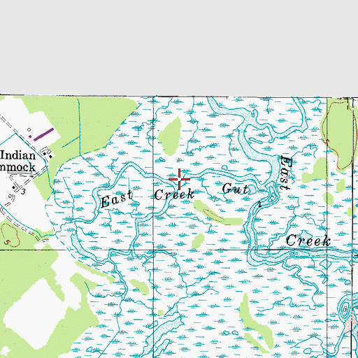 Topographic Map of East Creek Gut, MD