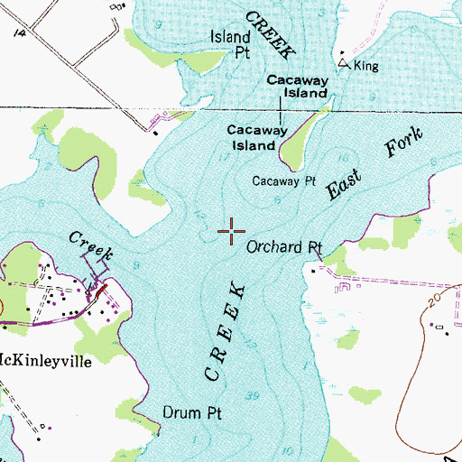 Topographic Map of East Fork Langford Creek, MD