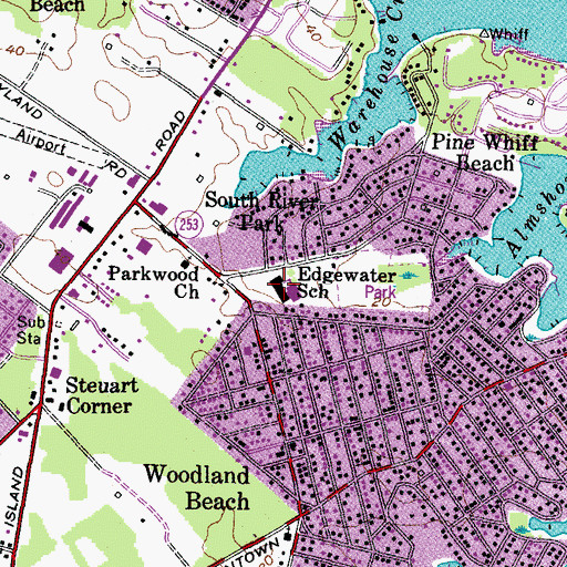 Topographic Map of Edgewater Elementary School, MD