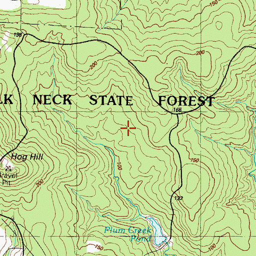 Topographic Map of Elk Neck State Forest, MD
