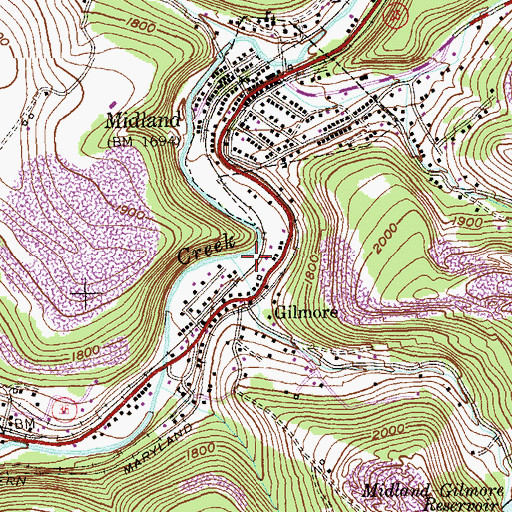 Topographic Map of Elklick Run, MD