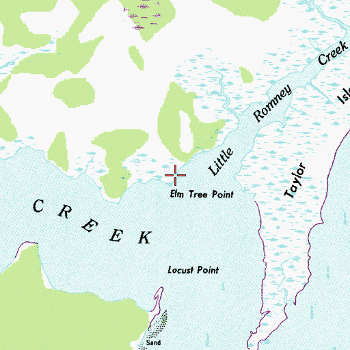 Topographic Map of Elm Tree Point, MD