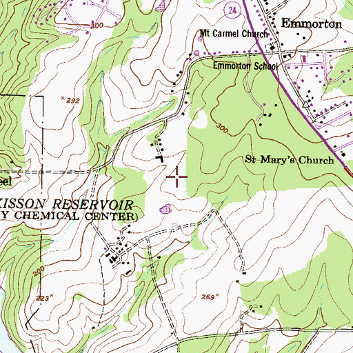 Topographic Map of Emmorton Elementary School, MD