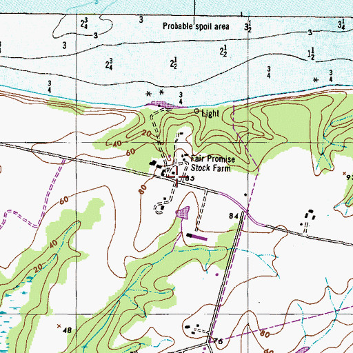 Topographic Map of Fair Promise Stock Farm, MD