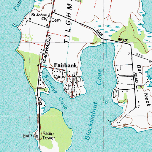 Topographic Map of Fairbank, MD