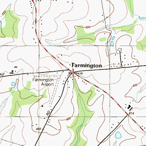 Topographic Map of Farmington, MD