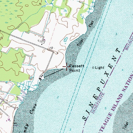 Topographic Map of Fassett Point, MD