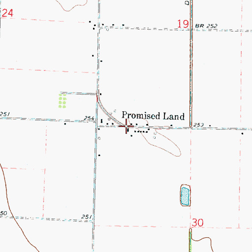 Topographic Map of Promised Land, AR