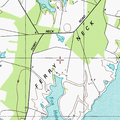 Topographic Map of Ferry Neck, MD