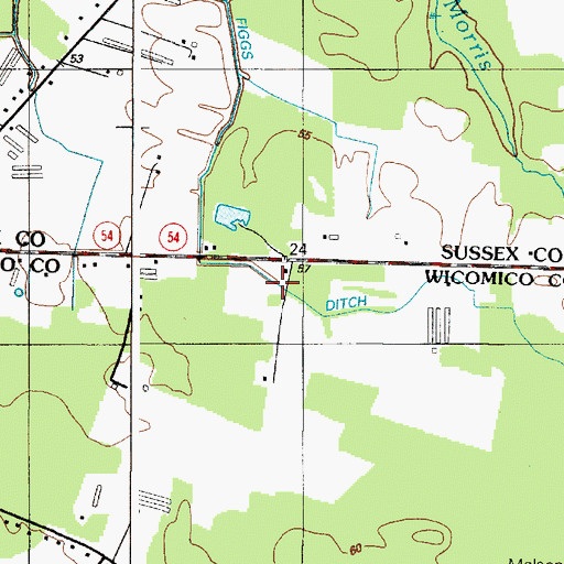 Topographic Map of Figgs Ditch, MD