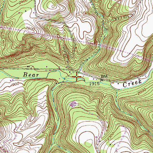 Topographic Map of Fikes Run, MD