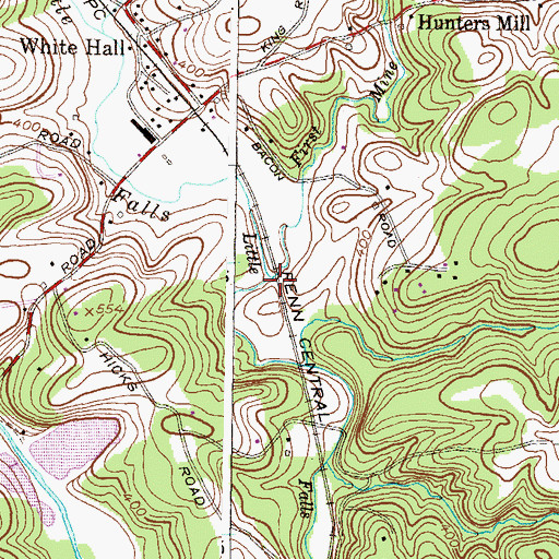 Topographic Map of First Mine Branch, MD
