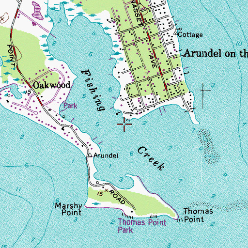 Topographic Map of Fishing Creek, MD