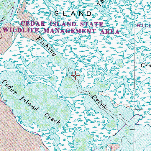 Topographic Map of Fishing Creek, MD