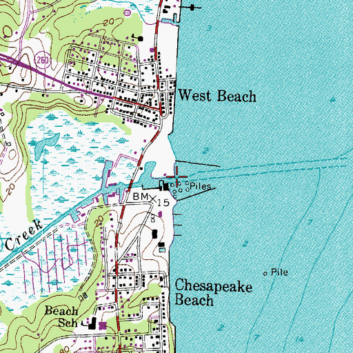 Topographic Map of Fishing Creek, MD