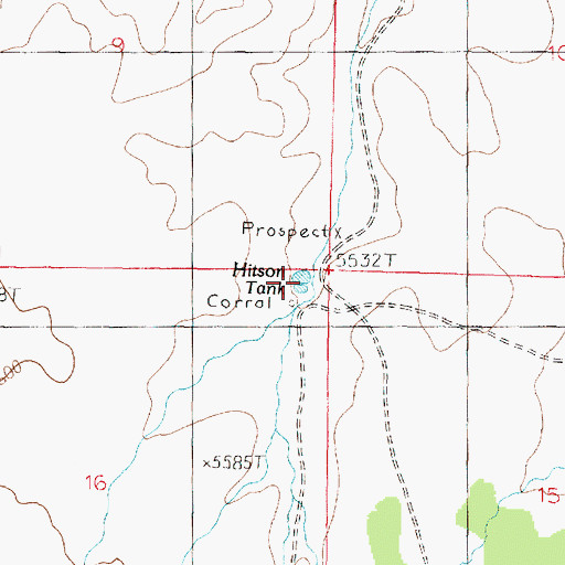 Topographic Map of Hitson Tank, AZ