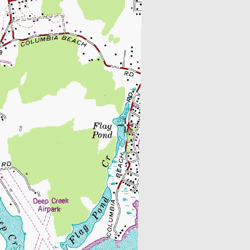 Topographic Map of Flag Pond, MD