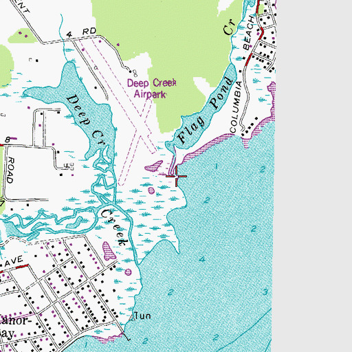 Topographic Map of Flag Pond Creek, MD