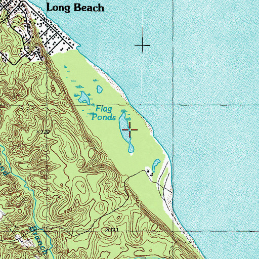 Topographic Map of Flag Ponds, MD