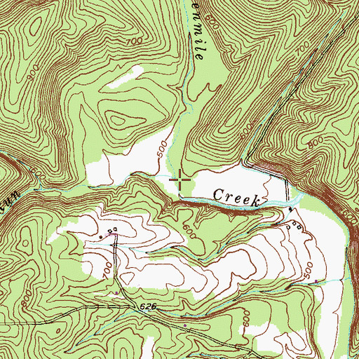 Topographic Map of Flat Run, MD