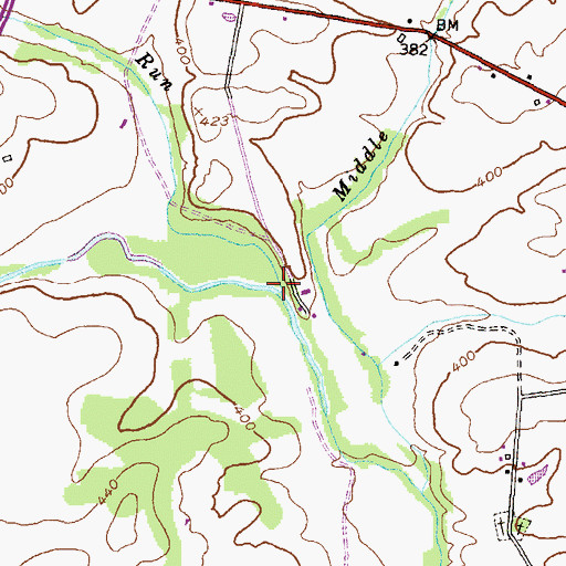 Topographic Map of Flat Run, MD