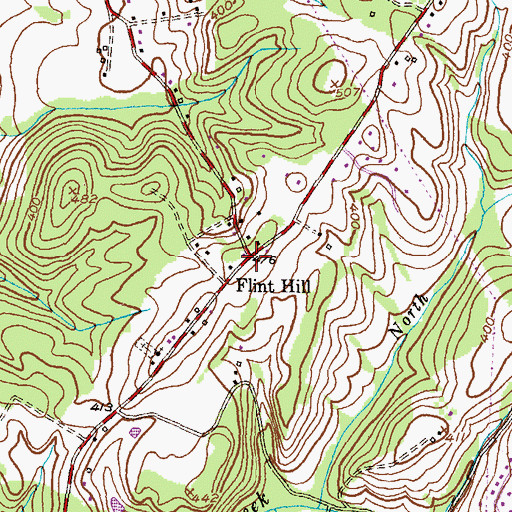 Topographic Map of Flint Hill, MD