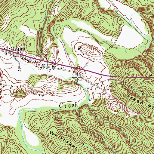 Topographic Map of Flintstone Creek, MD