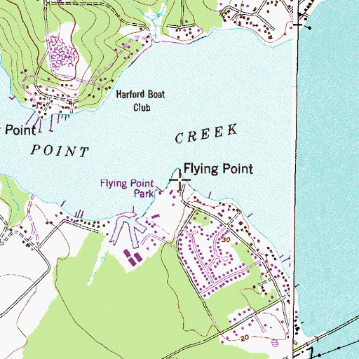 Topographic Map of Flying Point, MD