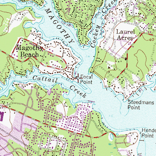 Topographic Map of Focal Point, MD