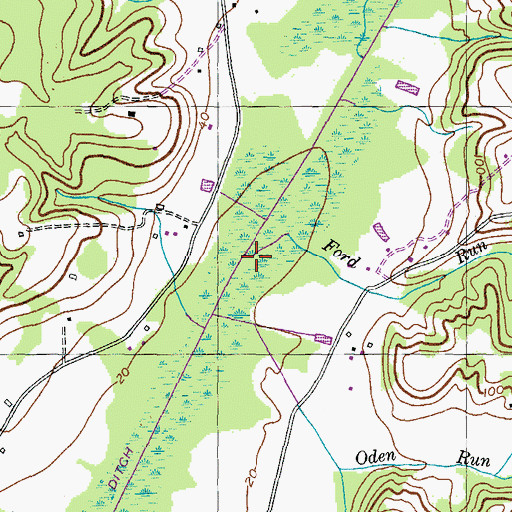 Topographic Map of Ford Run, MD