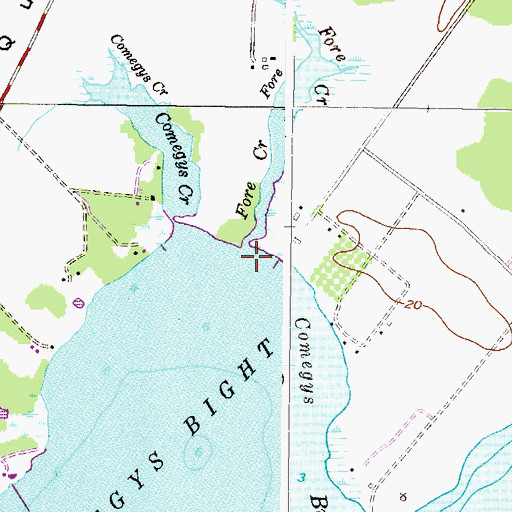 Topographic Map of Fore Creek, MD